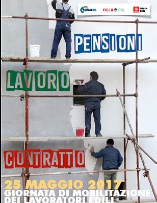 25 MAGGIO 2017 – CAGLIARI- GIORNATA DI MOBILITAZIONE NAZIONALE DEI LAVORATORI EDILI